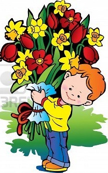Chłopczyk z kwiatami